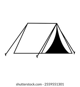 Tent icon vector. Camping illustration sign. Hike symbol or logo.