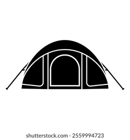 Tent icon vector. Camping illustration sign. Hike symbol or logo.