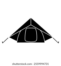Tent icon vector. Camping illustration sign. Hike symbol or logo.
