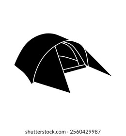 Tent icon vector. Camping illustration sign. Hike symbol or logo.