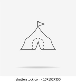 Tent icon. Vector concept illustration for design.