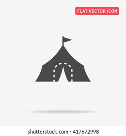 Tent icon. Vector concept illustration for design.