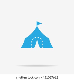 Tent icon. Vector concept illustration for design.