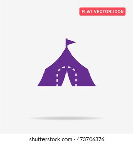 Tent icon. Vector concept illustration for design.