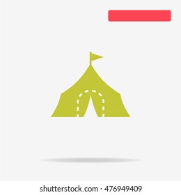 Tent icon. Vector concept illustration for design.