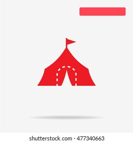 Tent icon. Vector concept illustration for design.