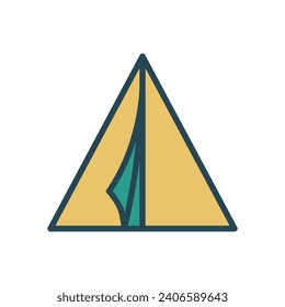 tent icon vector design template