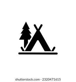 Tent icon vector design trendy