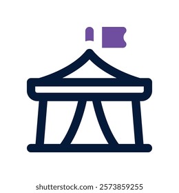 tent icon. vector dual tone icon for your website, mobile, presentation, and logo design.