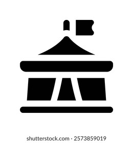 tent icon. vector glpyh icon for your website, mobile, presentation, and logo design.