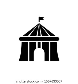 tent icon vector glyph style design