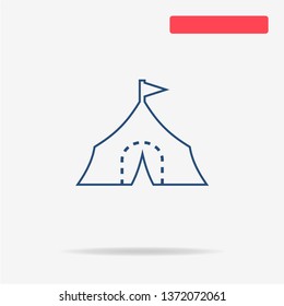 Tent icon. Vector illustration.
