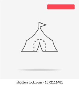 Tent icon. Vector illustration.