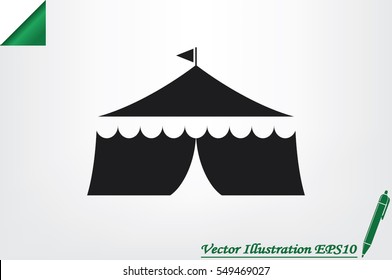 Tent icon vector illustration.