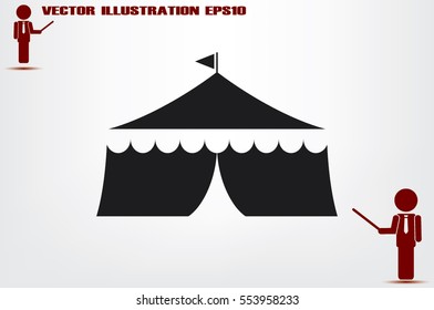 Tent icon vector illustration. 