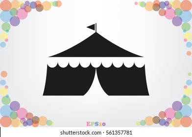 Tent icon vector illustration.