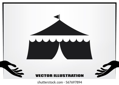 Tent icon vector illustration.