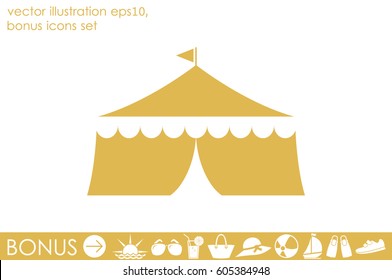 Tent icon vector illustration.