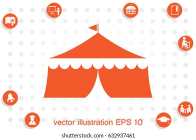 Tent icon vector illustration.