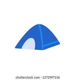 Tent Icon Vector Illustration in Flat Style for Any Purpose