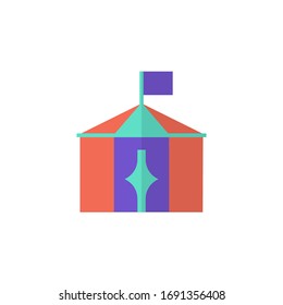 tent icon vector illustration. tent icon flat style design