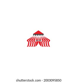 Diseño del logotipo de la ilustración vectorial de icono de carpas.