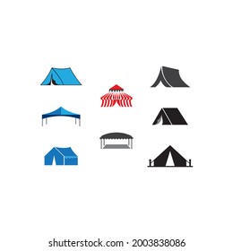 Tent icon vector illustration logo design.