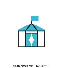tent icon vector illustration. tent icon modern style design