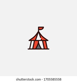 tent icon vector illustrator sign