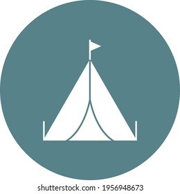 Tent Icon vector image. Can be used for Summer and Holidays. Suitable for mobile apps, web apps and print media.