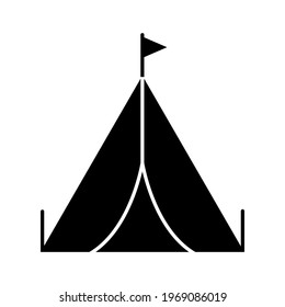 Tent Icon vector image. Can be used for Summer and Holidays. Suitable for mobile apps, web apps and print media.