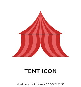 Tent icon vector isolated on white background for your web and mobile app design, Tent logo concept