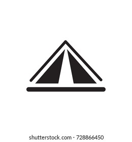 Tent icon. Vector isolated icon for web and mobile on white background.