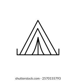 Tent icon Vector logo set flat