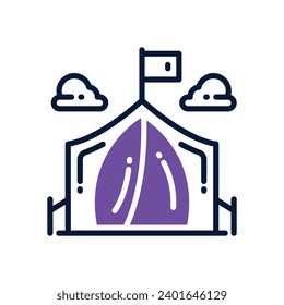 tent icon. vector mixed icon for your website, mobile, presentation, and logo design.