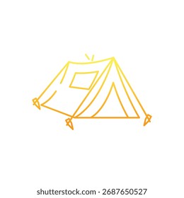 Zeltsymbol, Vektorgrafik, moderne Symbole, Illustrationen oder Designs der Benutzeroberfläche