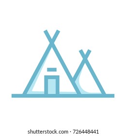 Tent icon vector. Tent modern style design
