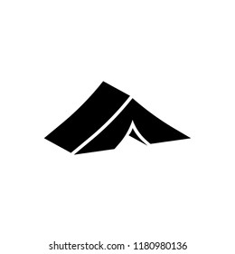 tent icon vector on a white background