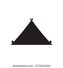 Ícone de tenda modelo de logotipo de ilustração de sinal vetorial
