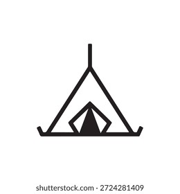 Plantilla de logotipo de ilustración de signo de Vector de icono de tienda en fondo blanco