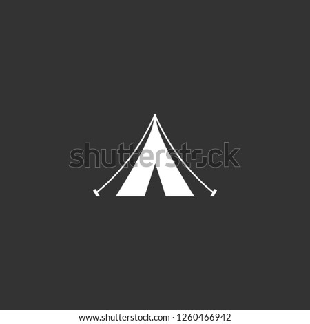 tent icon vector. tent sign on black background. tent icon for web and app
