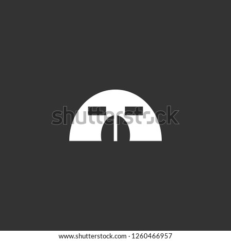 tent icon vector. tent sign on black background. tent icon for web and app