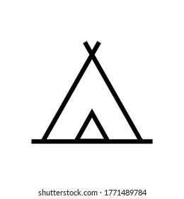tent icon vector sign symbol