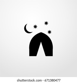 tent icon. vector sign symbol on white background