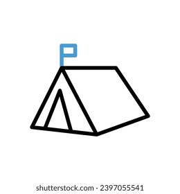 Tent Icon vector stock illustration