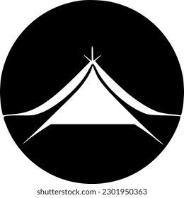 Tent icon vector symbol design illustration