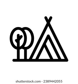 Tent Icon Vector Symbol Design Illustration