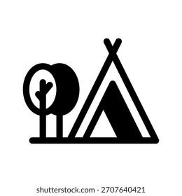 Tent Icon Vector Symbol Design Illustration