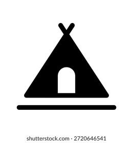 Tent Icon Vector Symbol Design Illustration