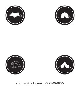 tent icon vector template illustration logo design